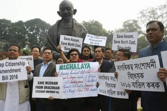 Northeast MPs agitates at Delhi against Citizenship Amendment Bill Northeast MPs agitates at Delhi against Citizenship Amendment Bill